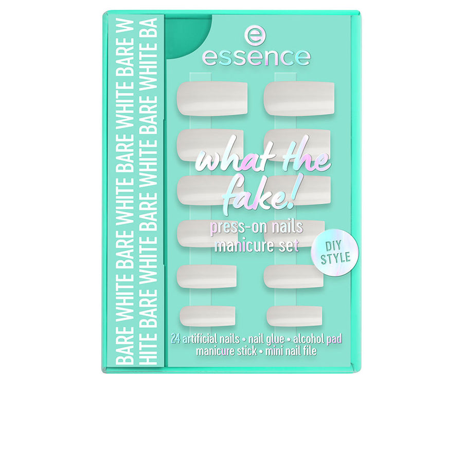 WHAT THE FAKE! UÑAS POSTIZAS ESTUCHE #04-Bare White 6 pz