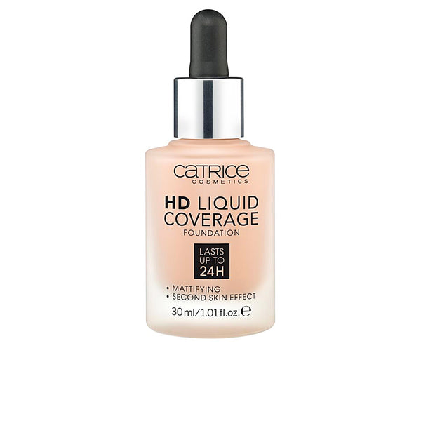 BASE DE BASE DE COBERTURA LÍQUIDA HD dura hasta 24h #040-beige cálido 30 ml