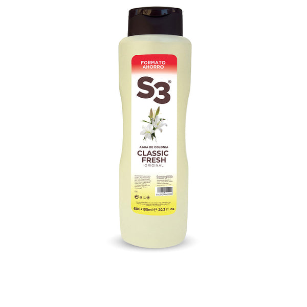 s3 s 3 classic fresh colonia 750 ml