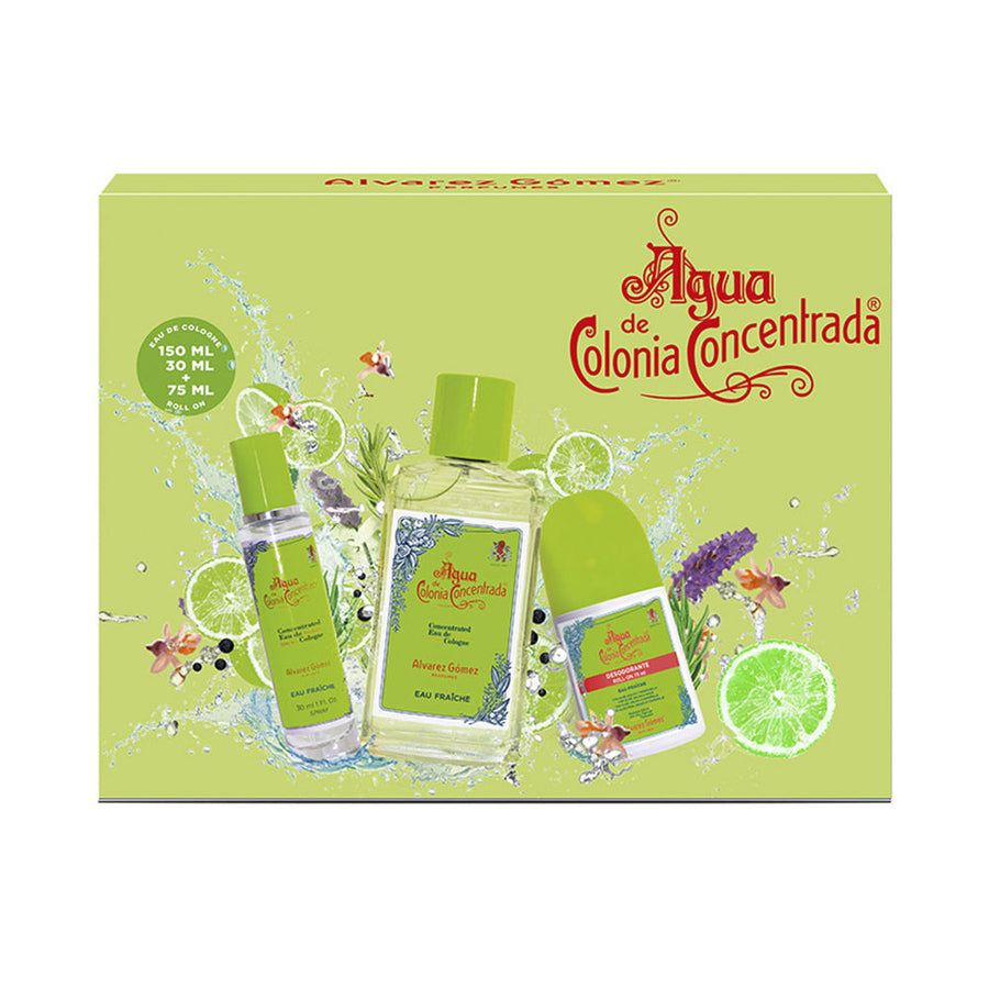 alvarez gomez agua de colonia concentrada eau fraiche lote 3 pz