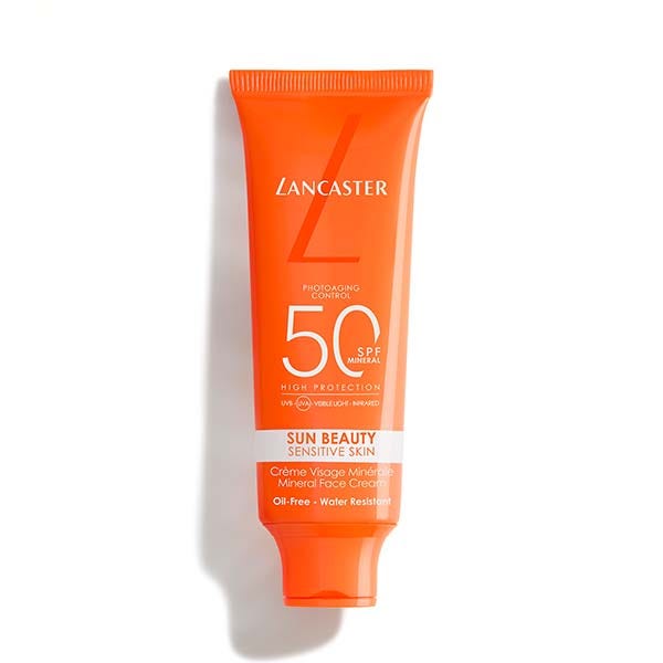 lancaster sun beauty crema facial mineral piel sensible spf50 30 ml
