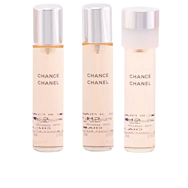 chanel chance eau de toilette vaporizador twist spray 3 recargas 3 x 20 ml