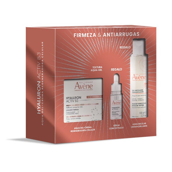 avene hyaluron activ b3 aqua gel crema agua micelar serum estuche 3 pz