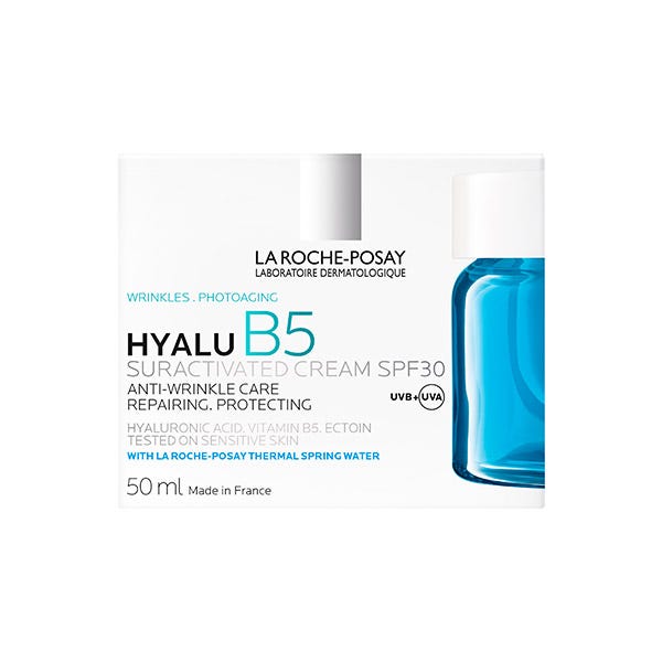 la roche posay hyalu b5 suractivated crema rellenadora y reparadora con acido hialuronico spf30 50 ml