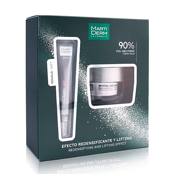 martiderm platinum gf vital age hidratacion intensa y duradera crema estuche 2 pz