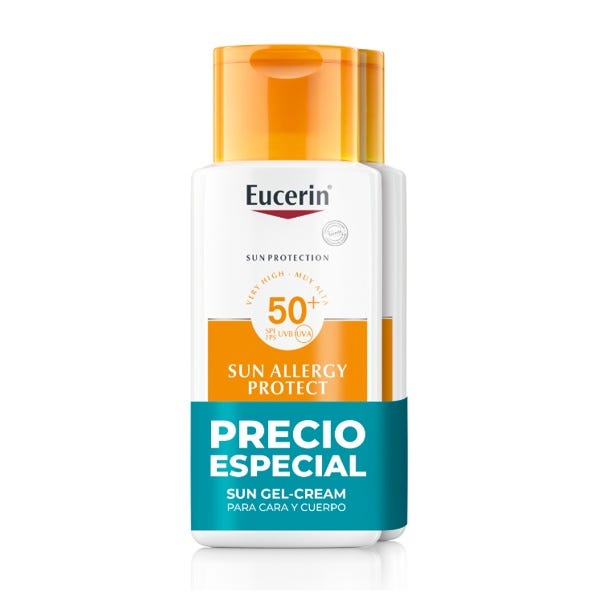 eucerin sun allergy protect gel crema spf50 pack 2 x 150 ml