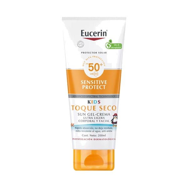 eucerin sun sensitive protect kids gel crema spf50 200 ml