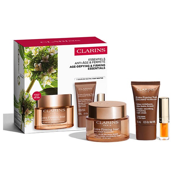 clarins crema todo tipo de pieles extra firming estuche 3 pz