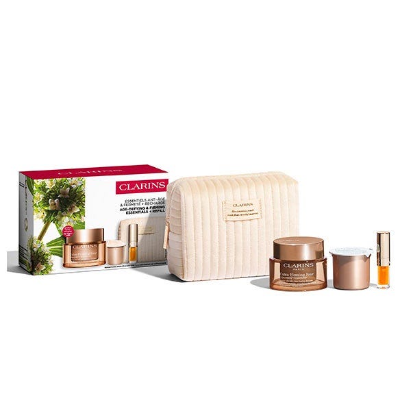 clarins crema todo tipo de pieles extra firming estuche 4 pz