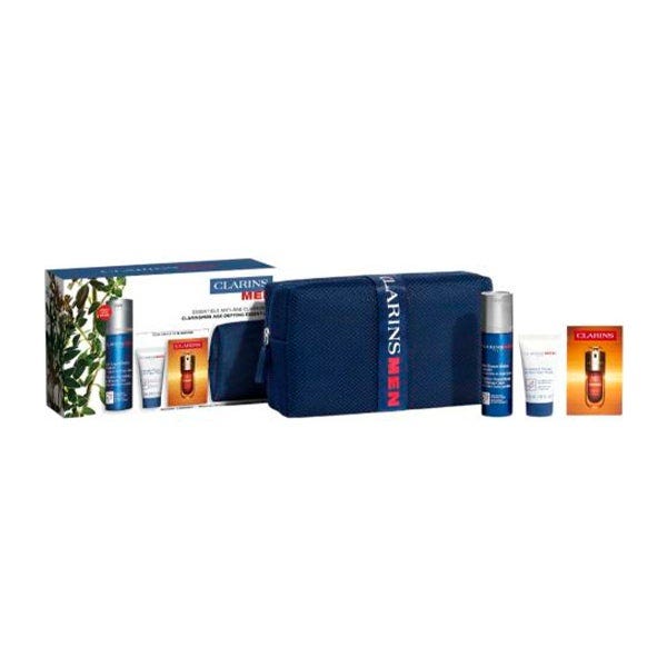 clarins men gel crema antiedad y firmeza estuche 4 pz