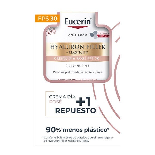 eucerin hyaluron filler elasticity rose crema dia spf30 recarga 2 u