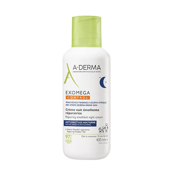 a derma exomega control crema de noche reparadora emoliente para piel atopica 400 ml 1