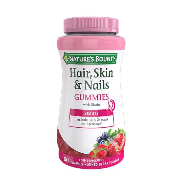 natures bounty hair skin nails gummies 60 capsulas