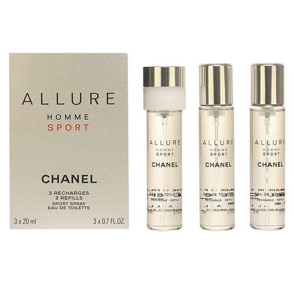 chanel allure homme sport eau de toilette vaporizador refills 3 x 20 ml