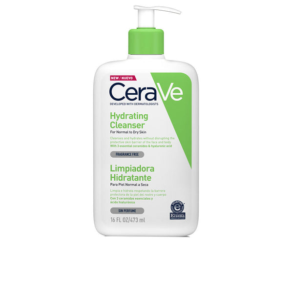LIMPIADOR HIDRATANTE para piel normal y seca con tres ceramidas y ácido hialurónico 473 ml