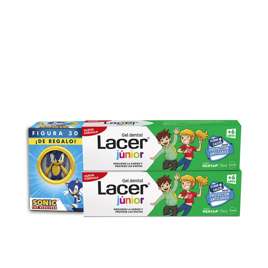 JUNIOR GEL DENTAL MENTA PACK 2 x 75 ml + figura 3D