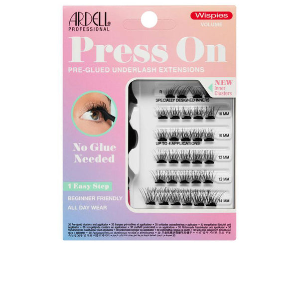 ARDELL PRESS ON pre-glued underlash extensions #wispies volume 30 u