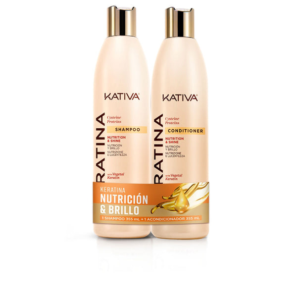 KATIVA KERATINA KIT CHAMPÚ 355 ML + ACONDICIONADOR 355 ML