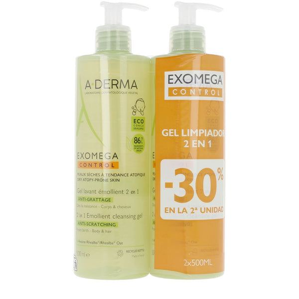 EXOMEGA CONTROL gel emoliente 2en1 pack 2 x 500 ml