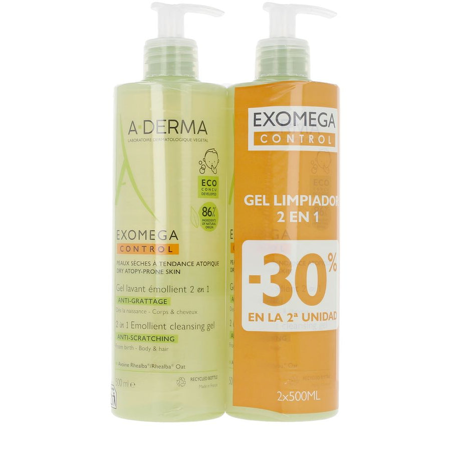 EXOMEGA CONTROL gel emoliente 2en1 pack 2 x 500 ml
