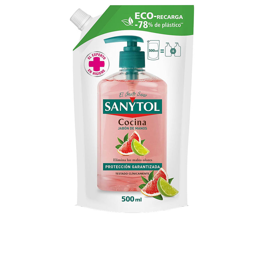 SANYTOL JABÓN DE MANOS antibacteriano cocina recambio eco pack 500 ml