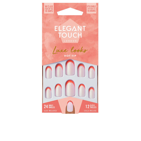 LUXE LOOKS nails with glue oval limited ed #hot tip