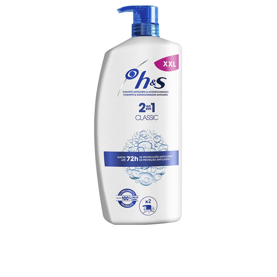 H&S CLÁSICO 2en1 champú y acondicionador anticaspa dosificador 1000 ml