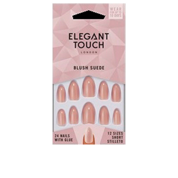 CORE COLOUR nails with glue short stiletto #blush suede 24 u