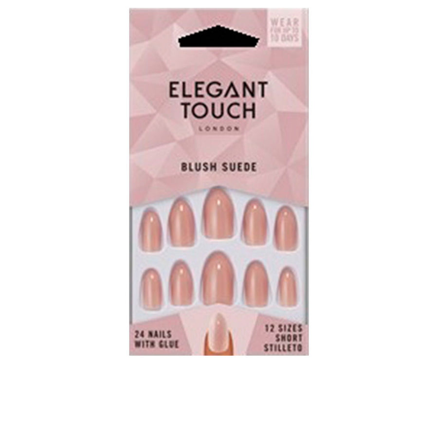CORE COLOUR nails with glue short stiletto #blush suede 24 u
