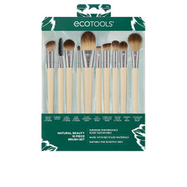BROCHAS MAQUILLAJE NATURAL BEAUTY ESTUCHE 10 pz