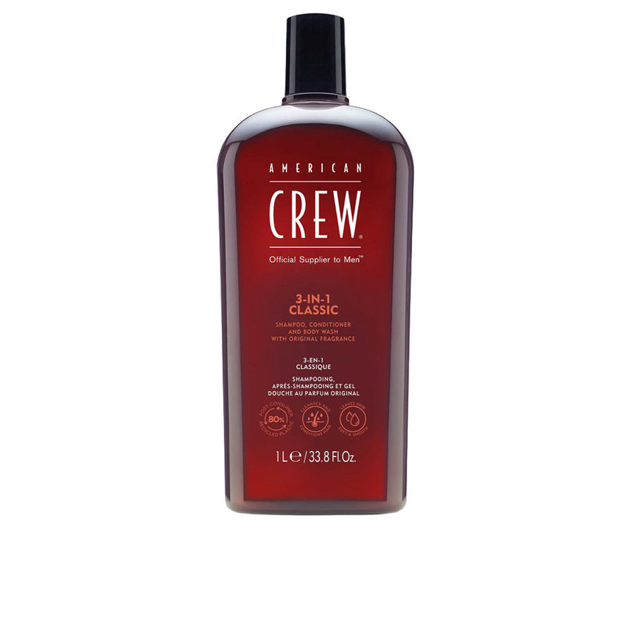 CREW 3 IN 1 shampoo, conditioner & body wash 1000 ml